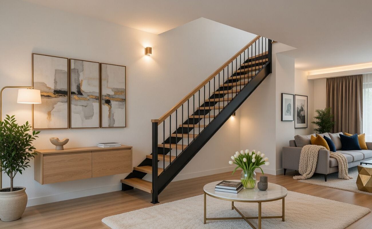 schody policzkowe aranzacja